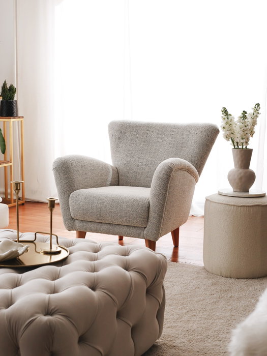 Atelier Del Sofa Sillón Orejero Teddy Grey Atelier Del Sofa Sillón Orejero Teddy Grey
